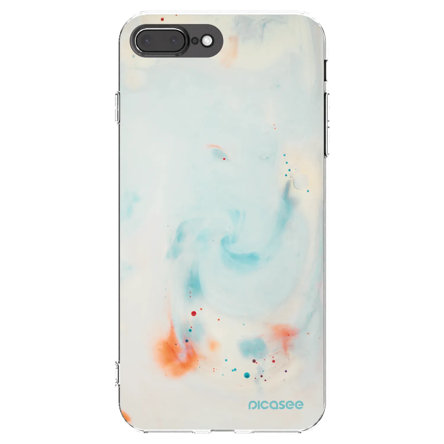 Picasee silikonový průhledný obal pro Apple iPhone 7 Plus - Splash