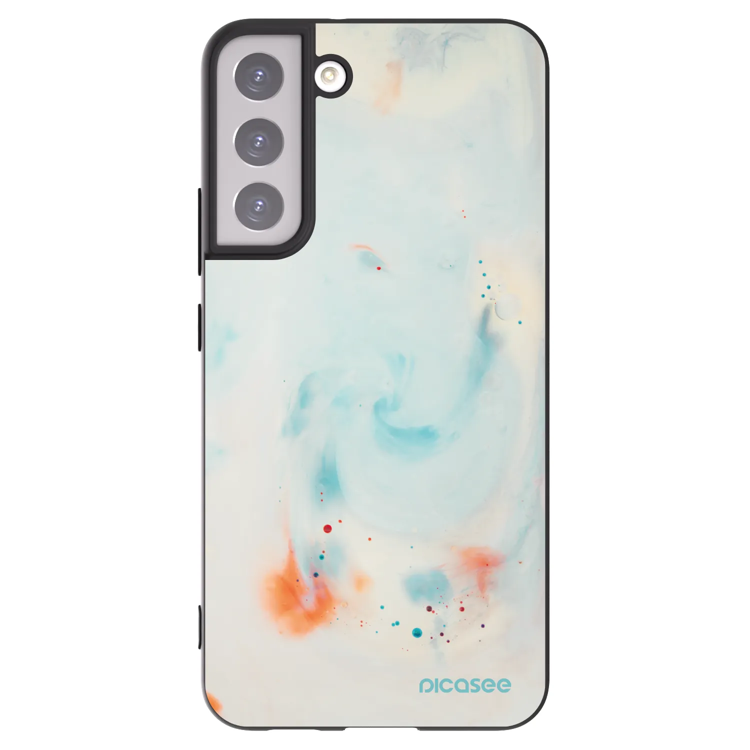 Picasee silikonový černý obal pro Samsung Galaxy S22+ 5G - Splash