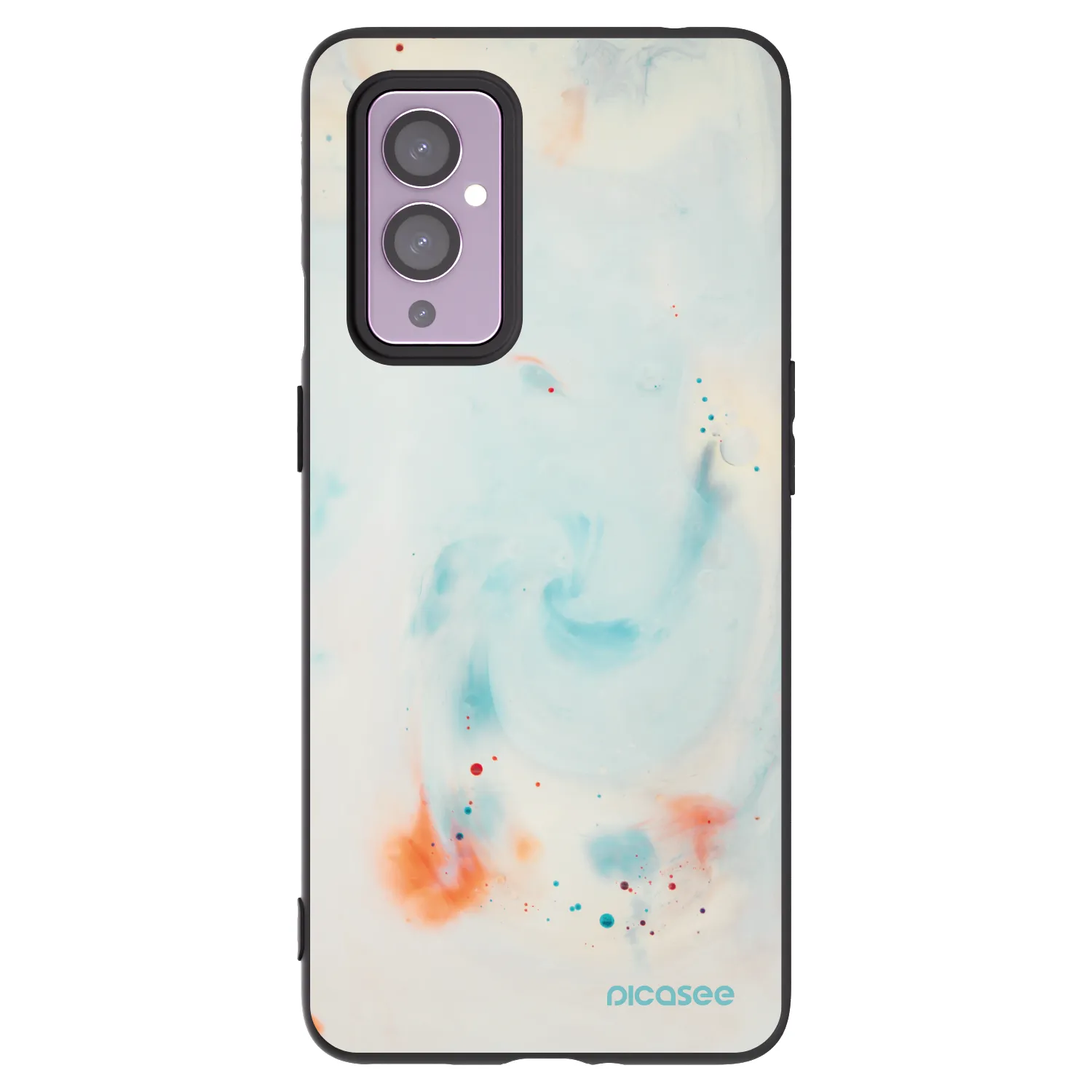 Picasee silikonový černý obal pro OnePlus 9 - Splash
