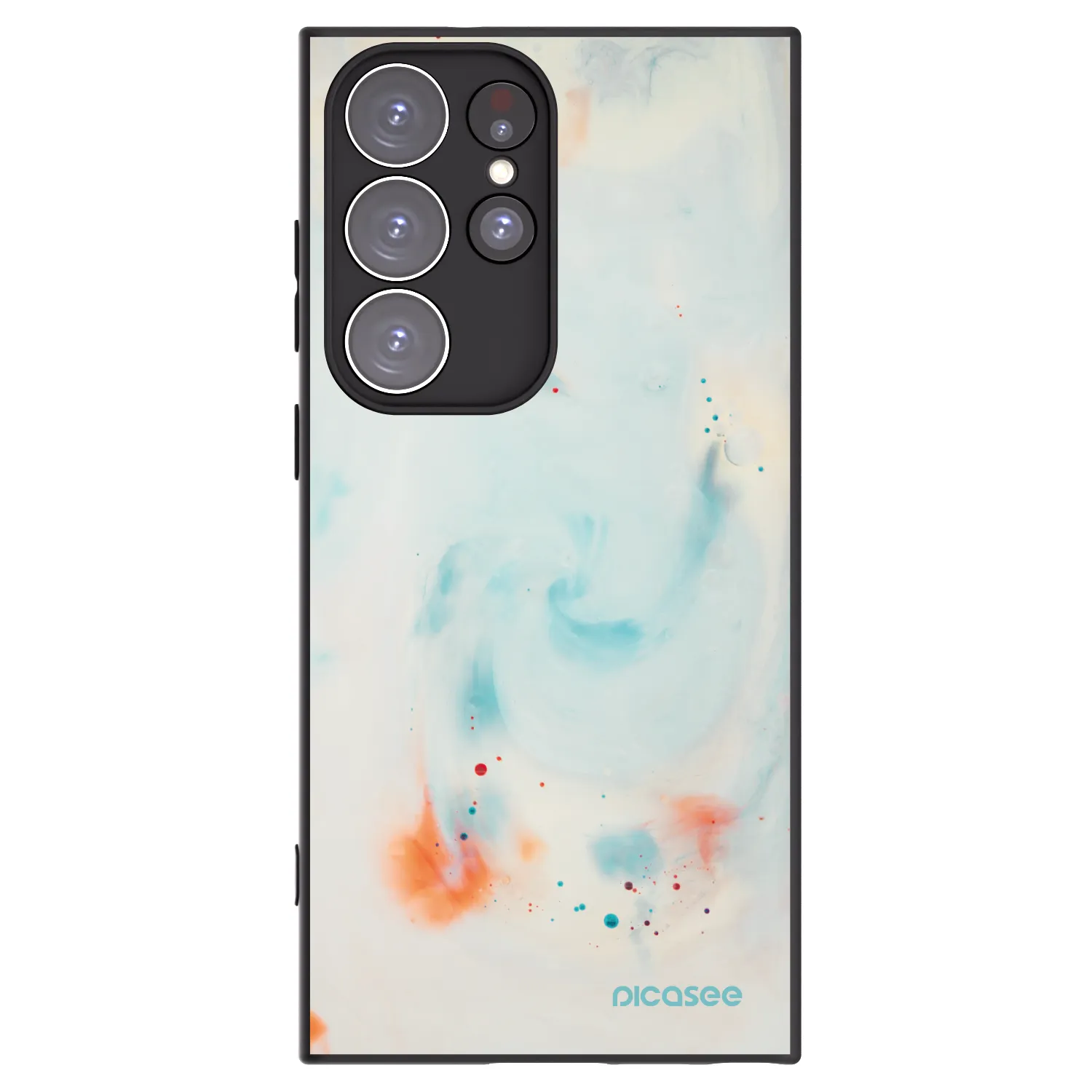 Picasee silikonový černý obal pro Samsung Galaxy S23 Ultra 5G - Splash