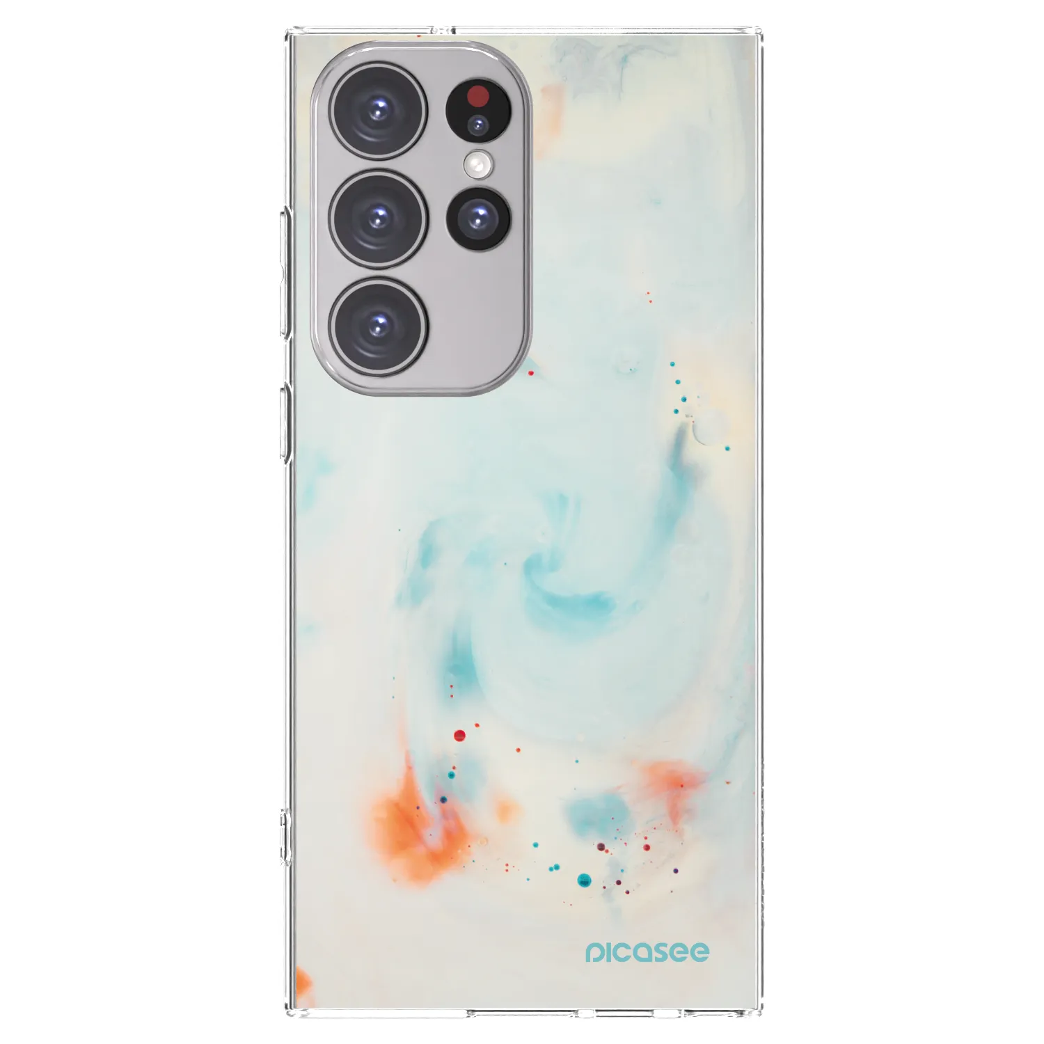 Picasee silikonový průhledný obal pro Samsung Galaxy S23 Ultra 5G - Splash