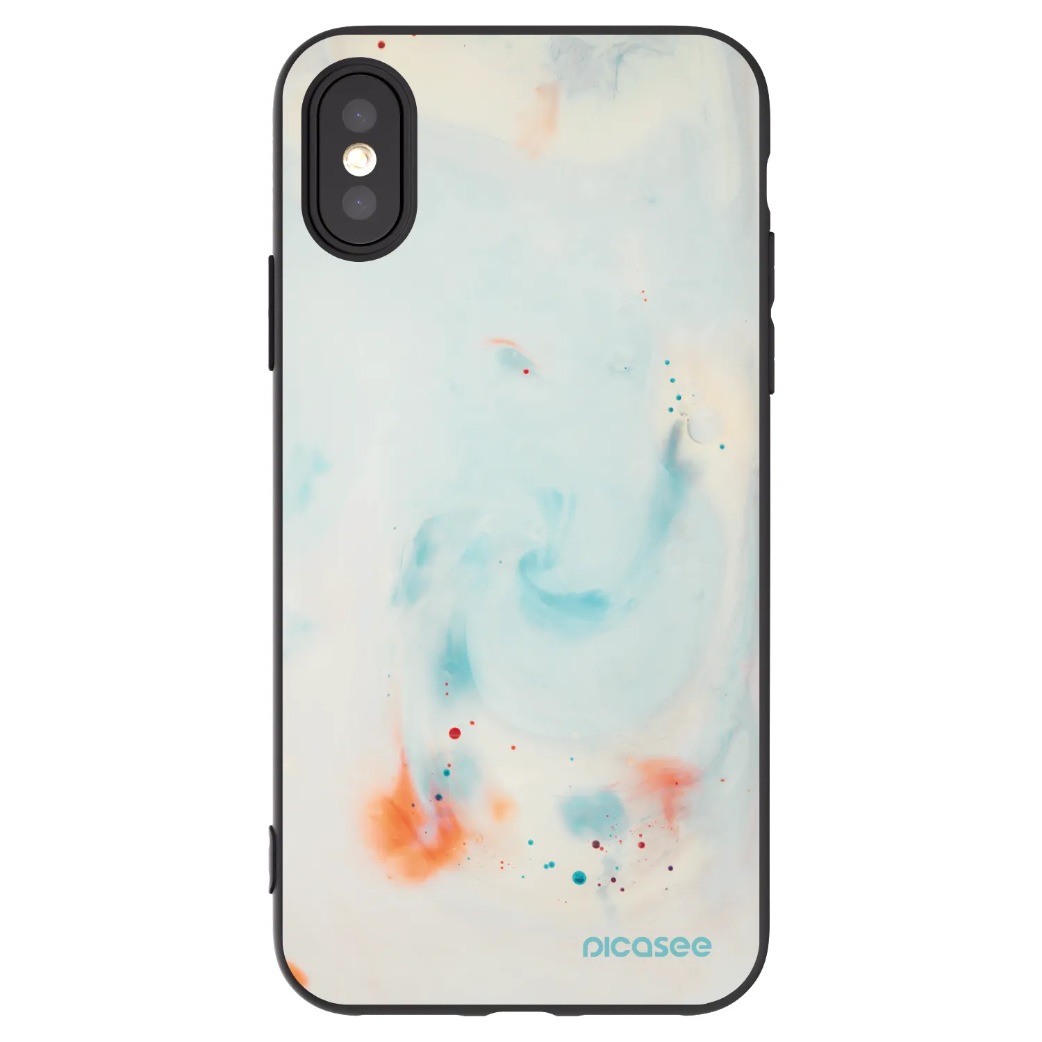 Picasee silikonový černý obal pro Apple iPhone X/XS - Splash