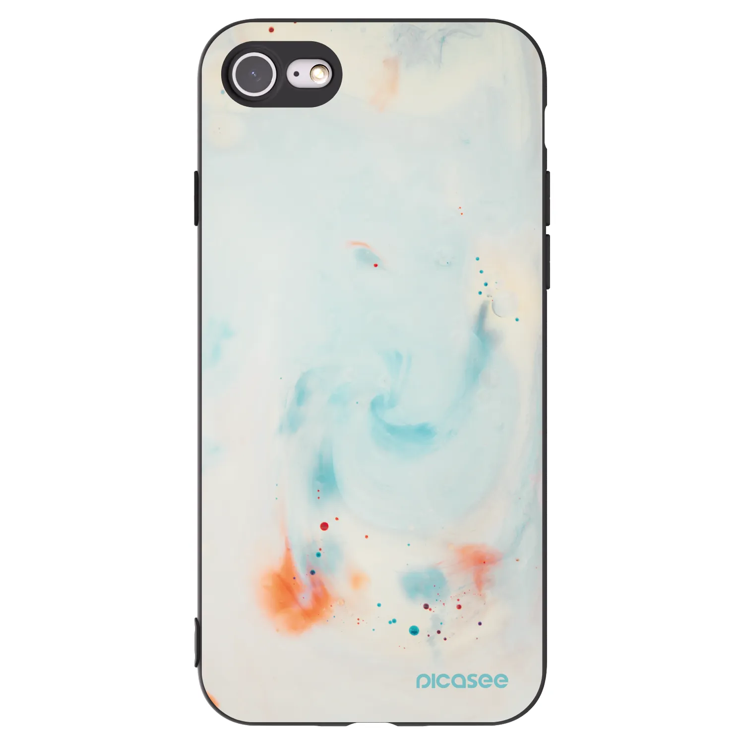 Picasee silikonový černý obal pro Apple iPhone 7 - Splash