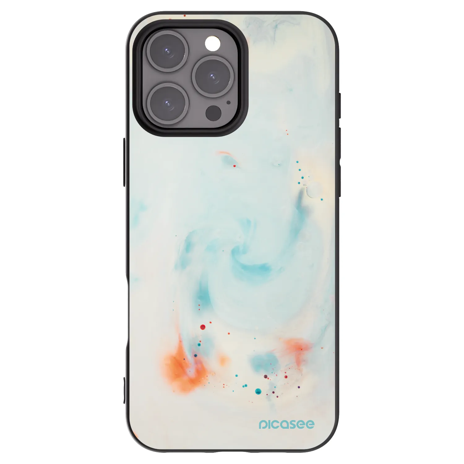 Picasee silikonový černý obal pro Apple iPhone 16 Pro Max - Splash