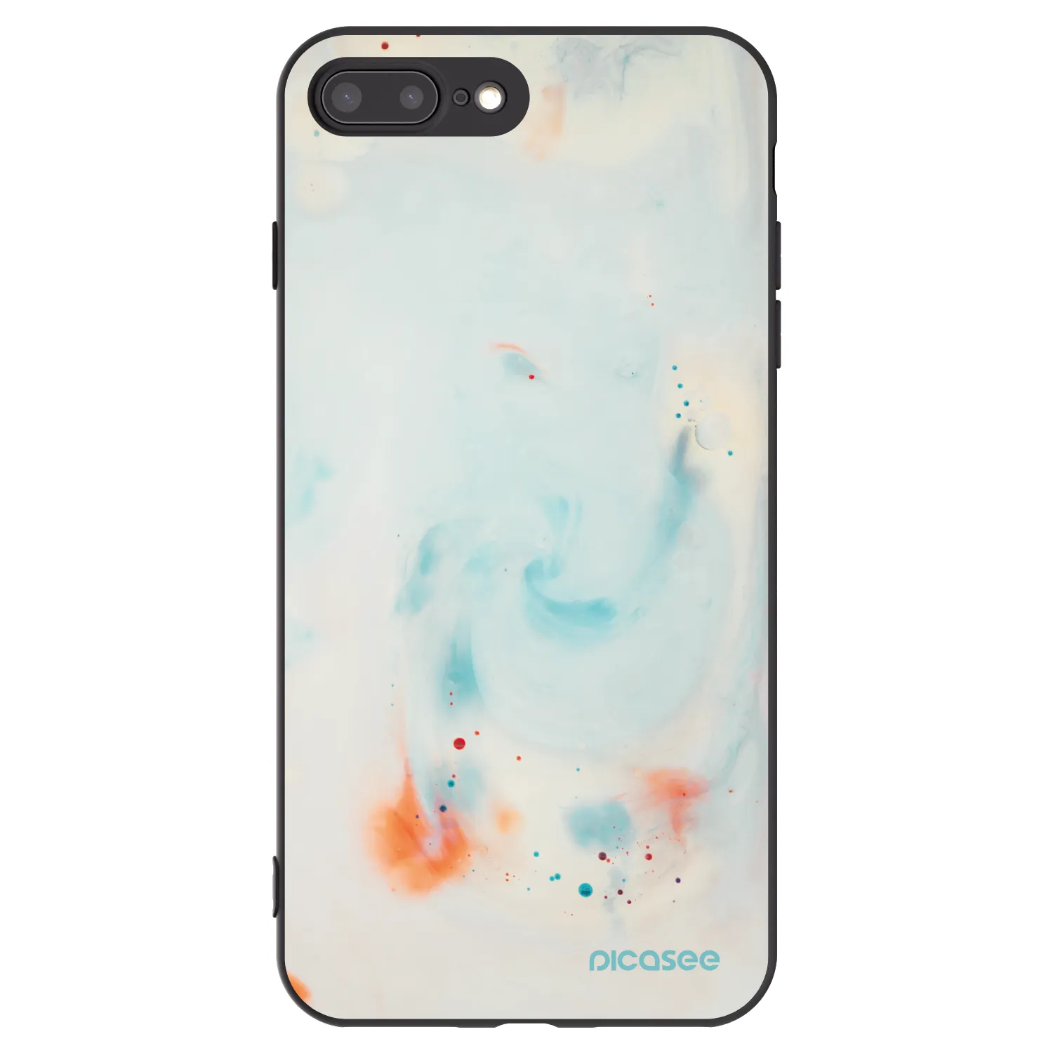 Picasee silikonový černý obal pro Apple iPhone 7 Plus - Splash