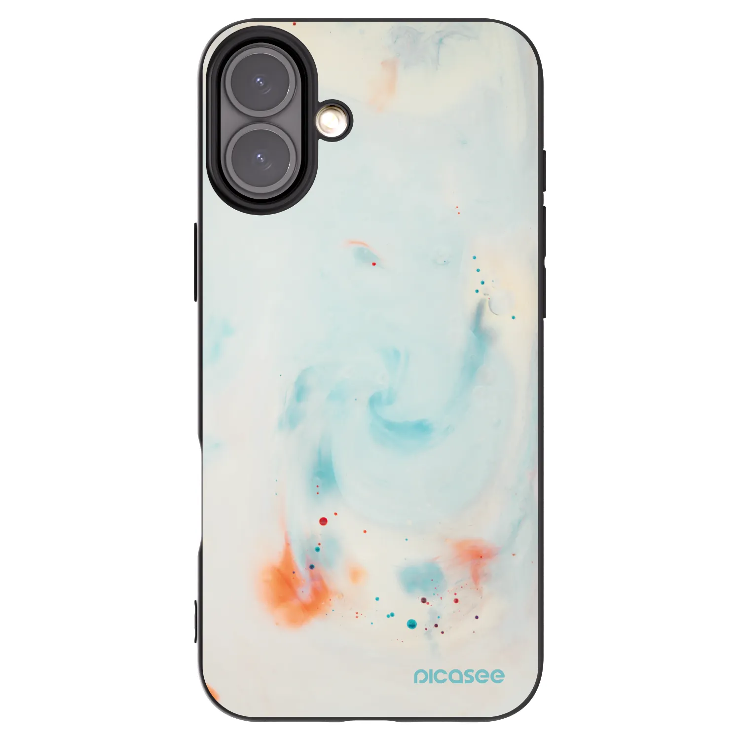 Picasee silikonový černý obal pro Apple iPhone 16 Plus - Splash