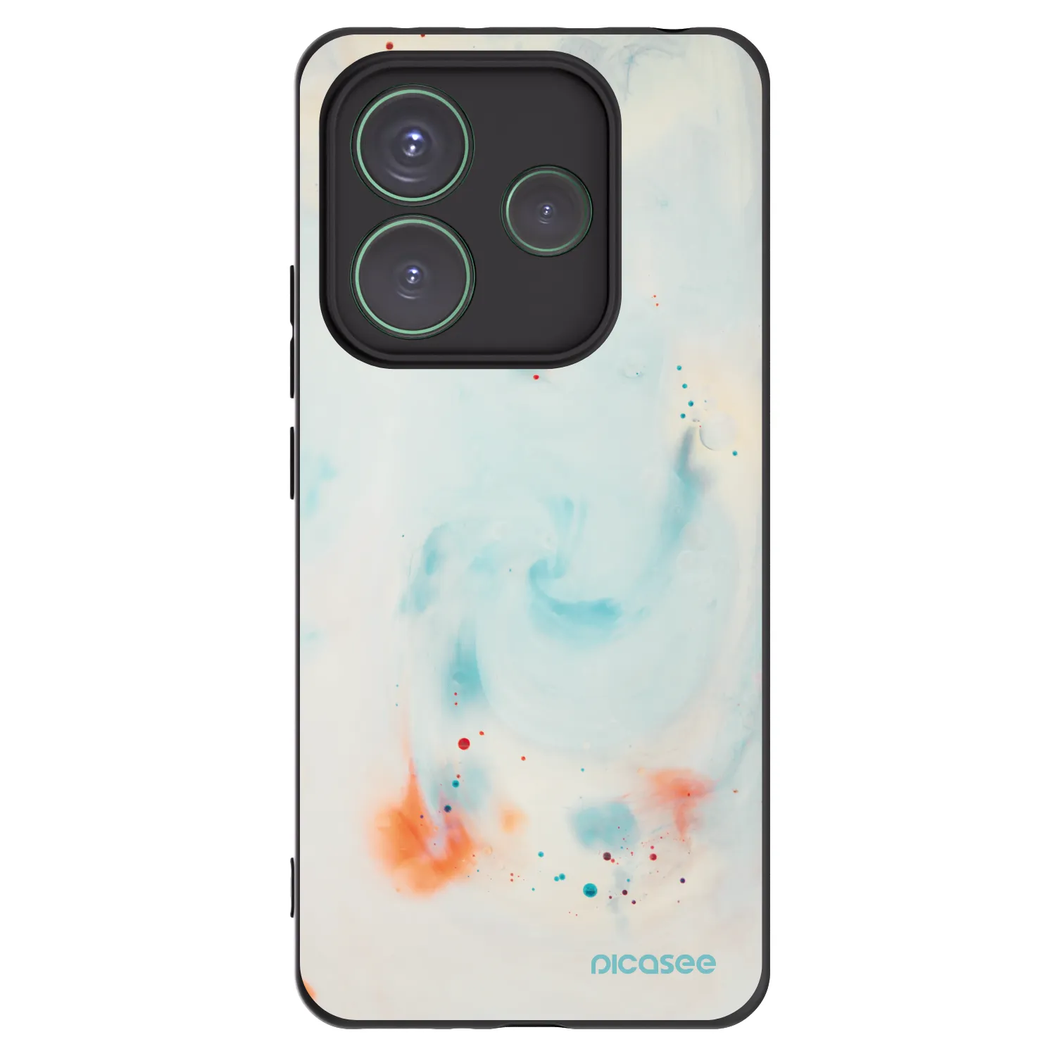 Picasee silikonový černý obal pro Xiaomi Redmi Note 14 5G - Splash