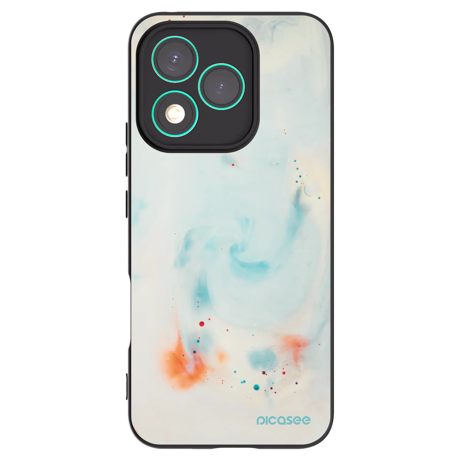 Picasee silikonový černý obal pro Honor 400 Lite 5G - Splash