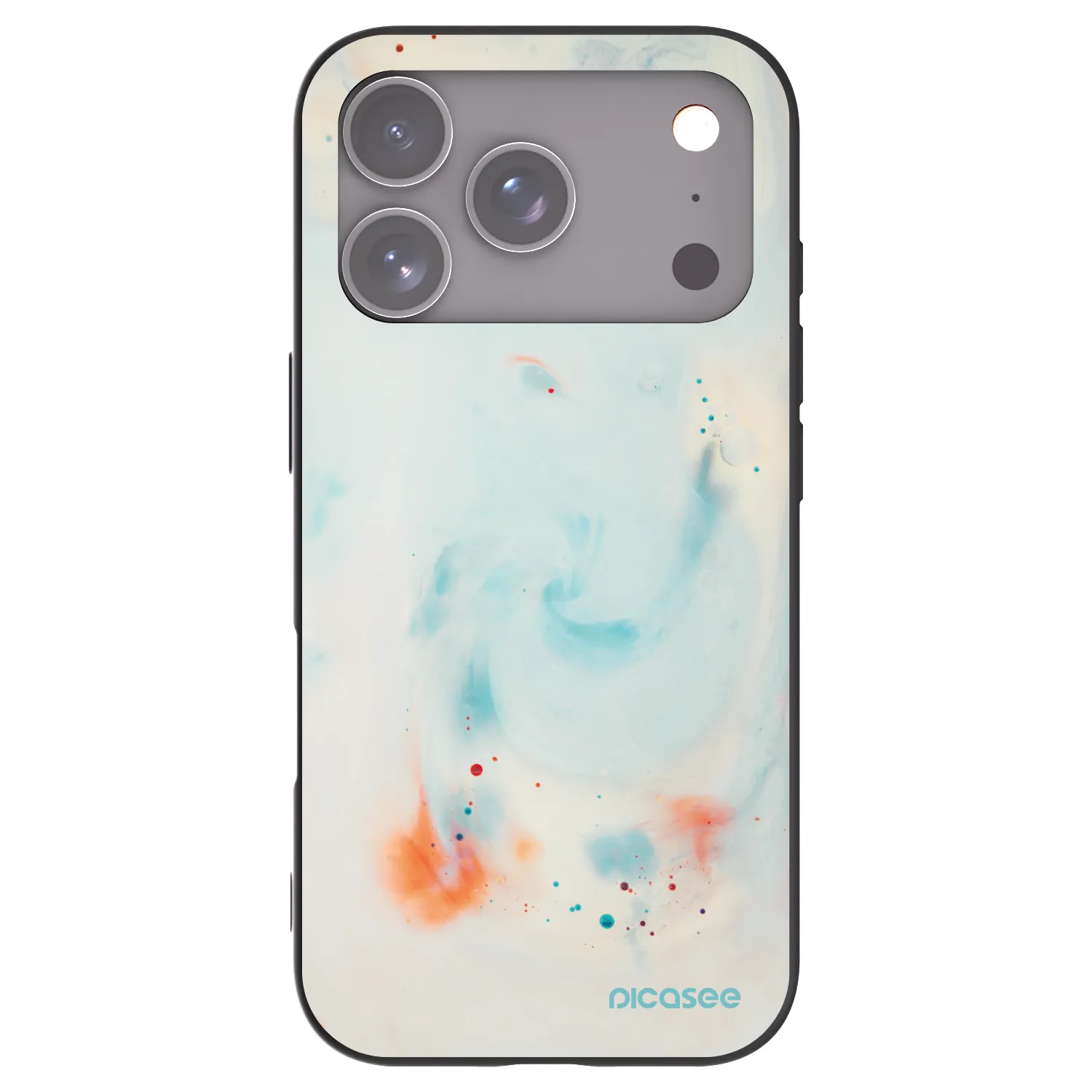 Picasee silikonový černý obal pro Apple iPhone 17 Pro - Splash