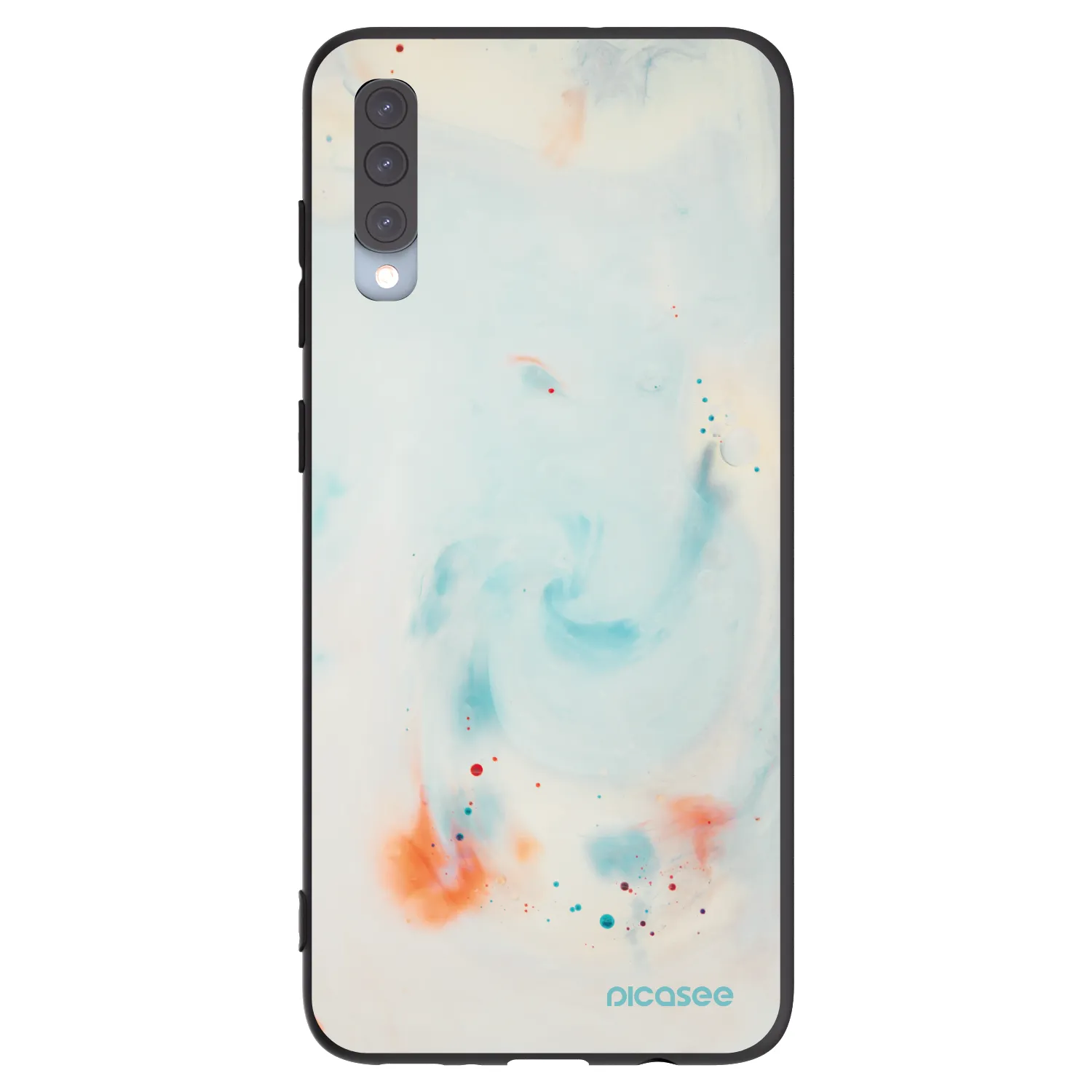 Picasee silikonový černý obal pro Samsung Galaxy A70 A705F - Splash