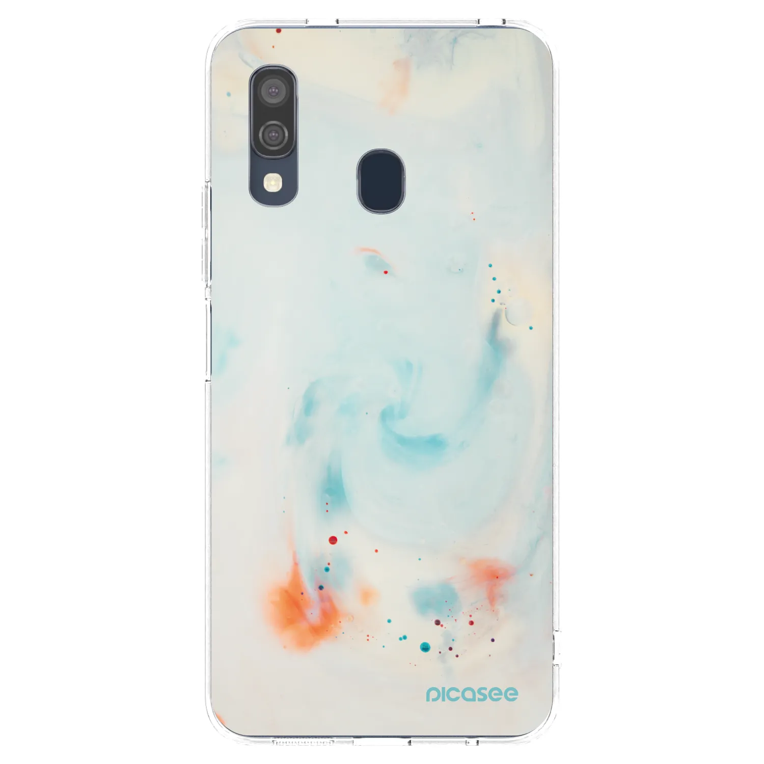 Picasee silikonový průhledný obal pro Samsung Galaxy A40 A405F - Splash