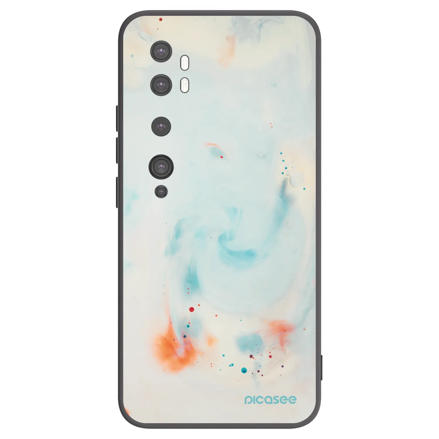 Picasee silikonový černý obal pro Xiaomi Mi Note 10 (Pro) - Splash