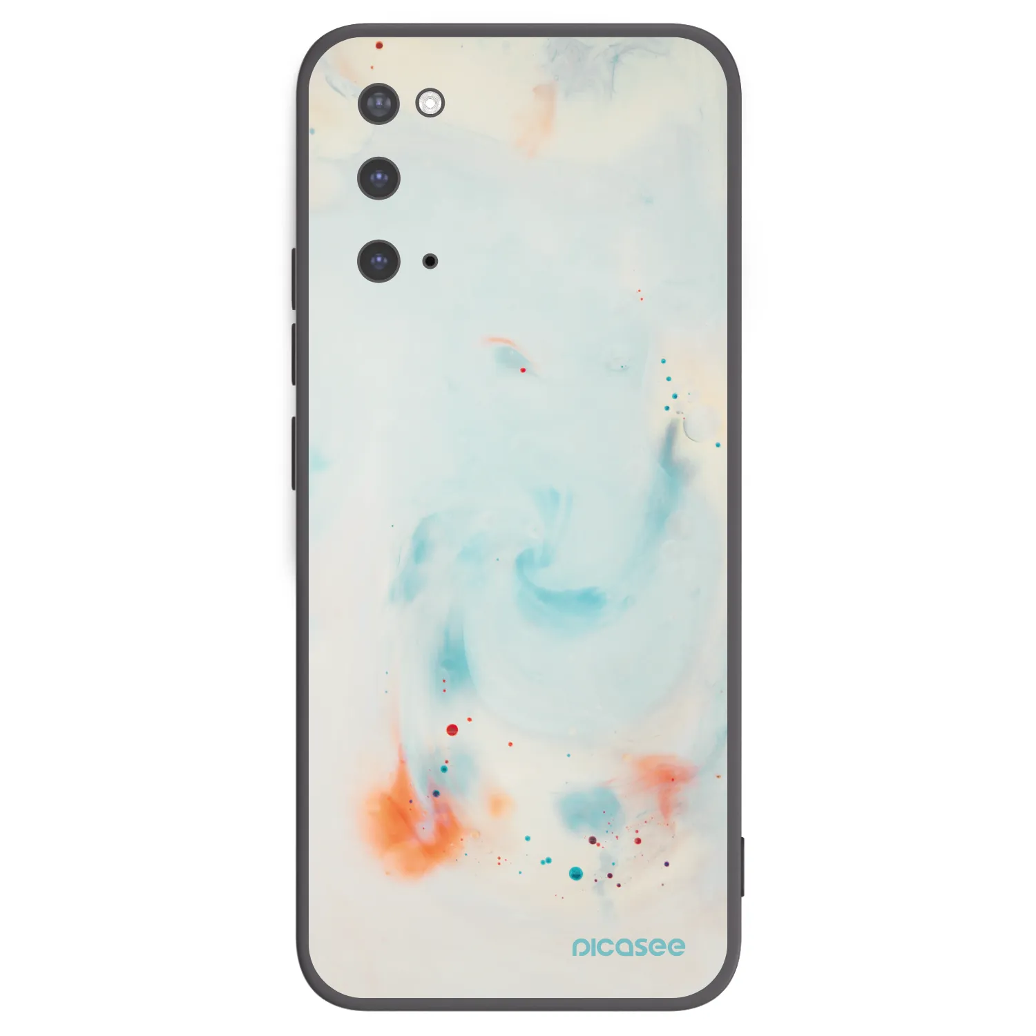 Picasee silikonový černý obal pro Samsung Galaxy S20 G980F - Splash