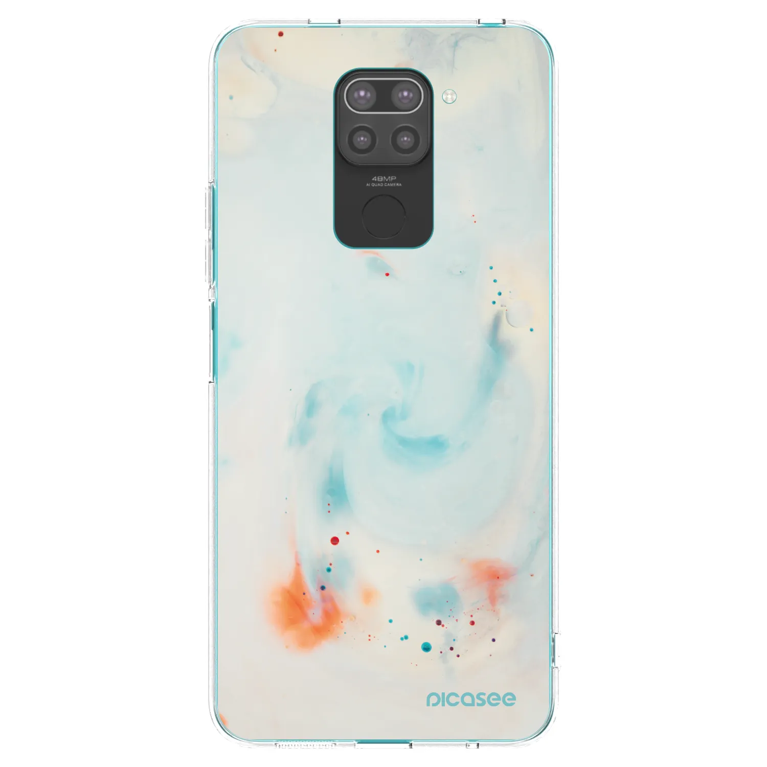 Picasee silikonový černý obal pro Xiaomi Redmi Note 9 - Splash