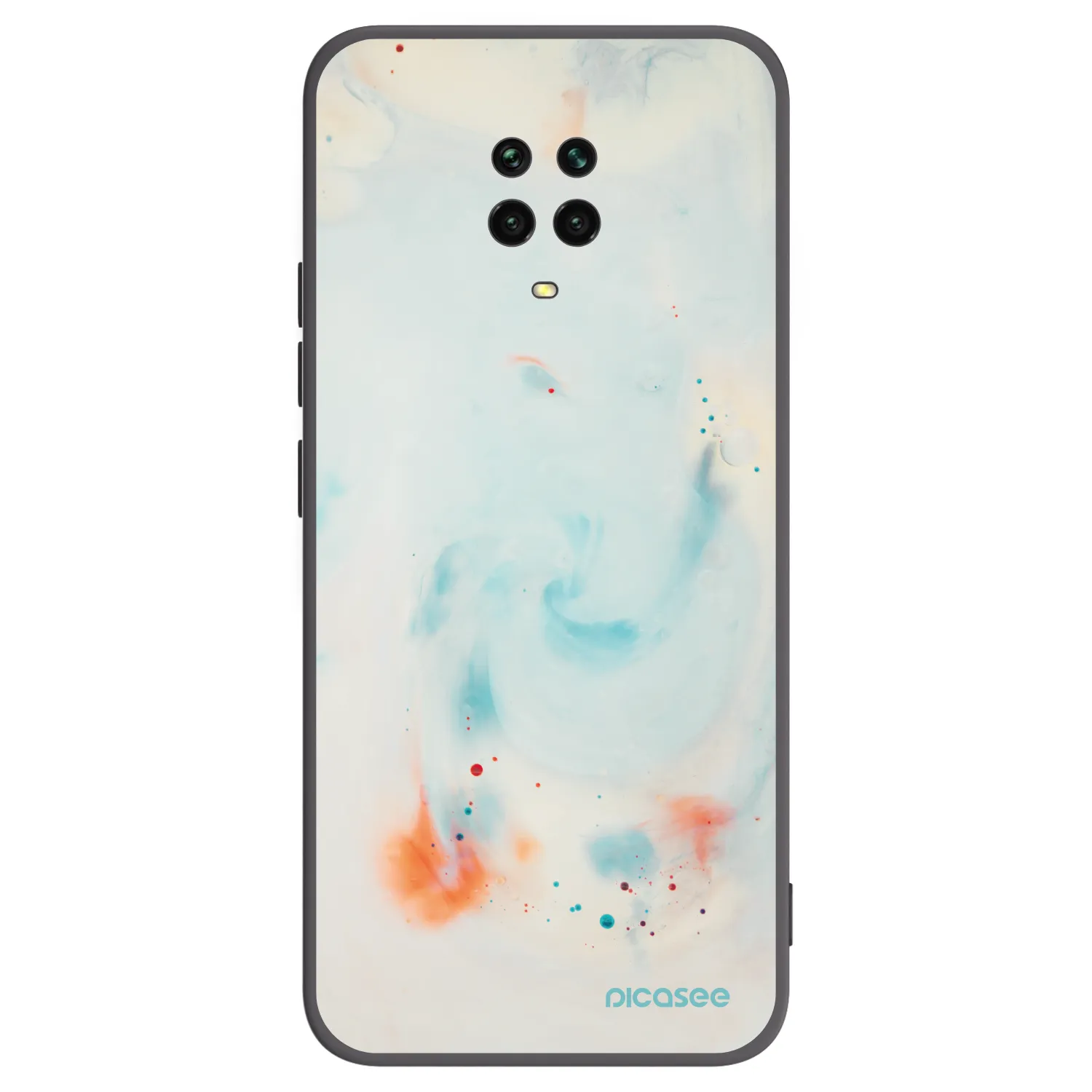 Picasee silikonový černý obal pro Xiaomi Redmi Note 9S - Splash