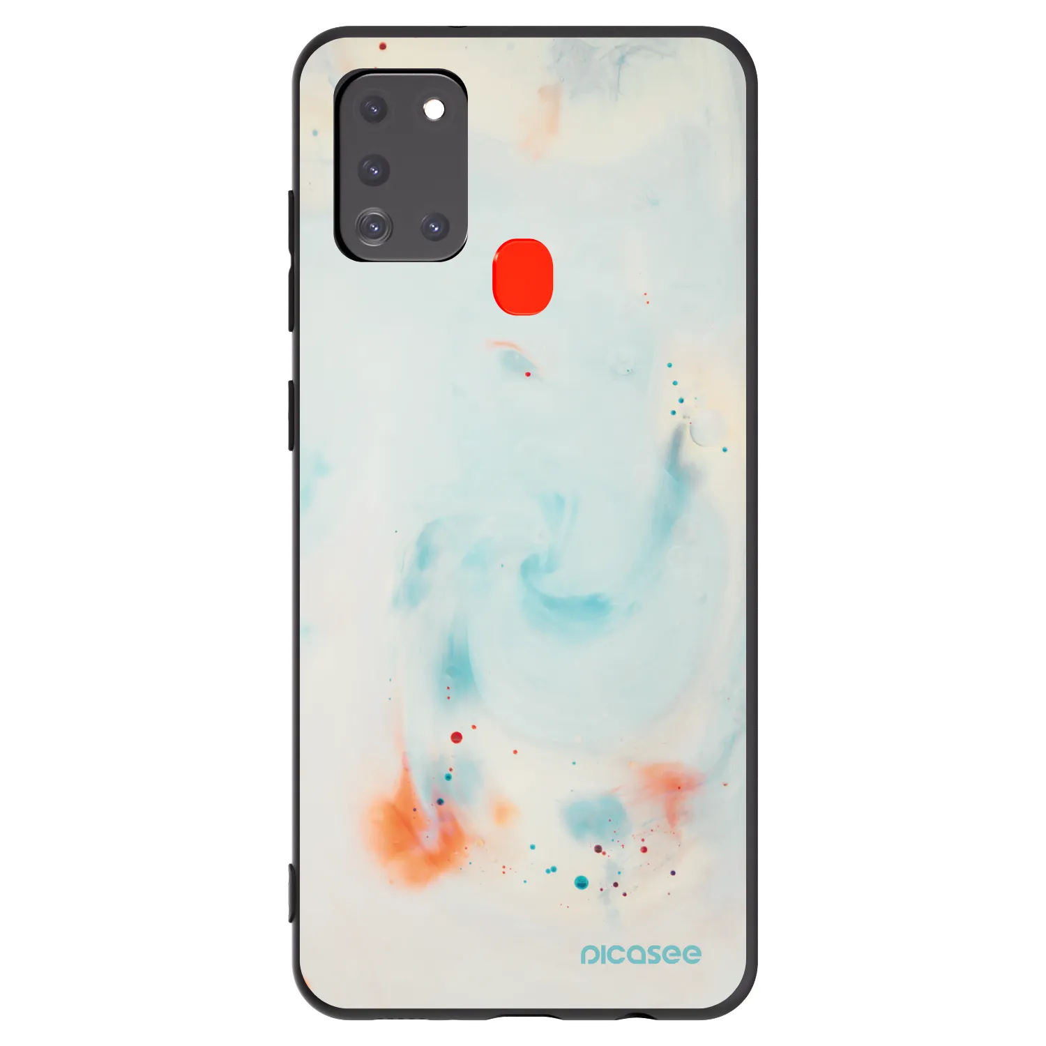 Picasee silikonový černý obal pro Samsung Galaxy A21s - Splash