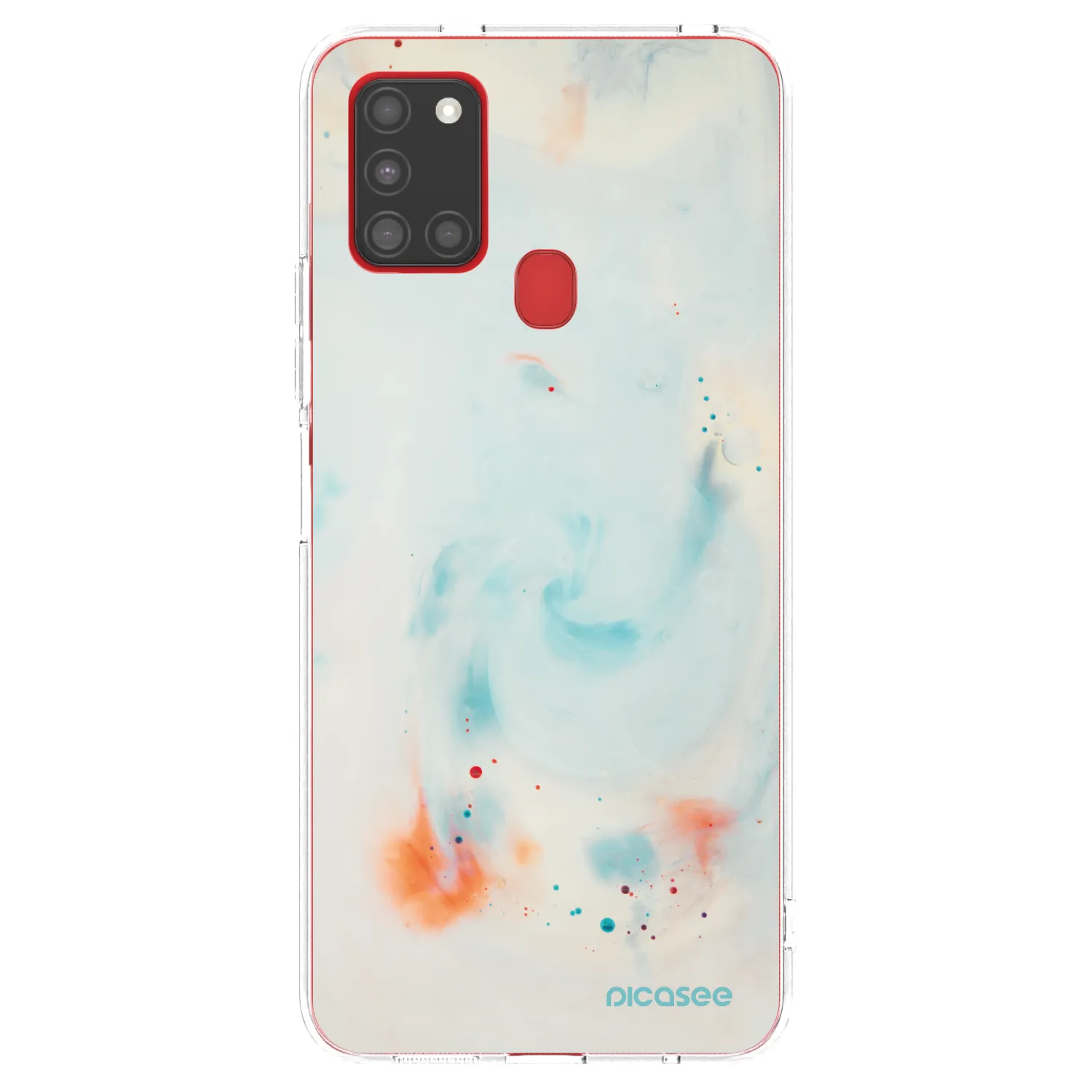 Picasee silikonový průhledný obal pro Samsung Galaxy A21s - Splash