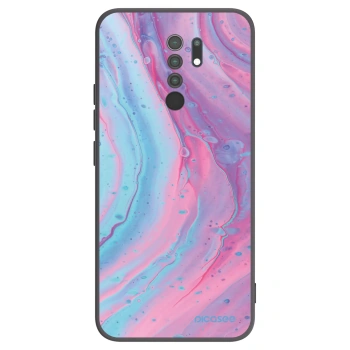 Picasee silikonový černý obal pro Xiaomi Redmi 9 - Pink liquid
