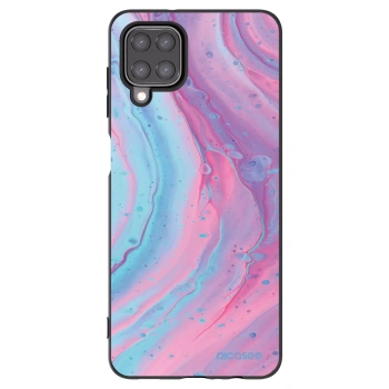 Picasee silikonový černý obal pro Samsung Galaxy A12 A125F - Pink liquid