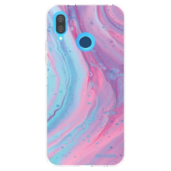 Picasee silikonový průhledný obal pro Huawei P20 Lite - Pink liquid