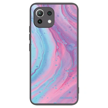 Picasee silikonový černý obal pro Xiaomi Mi 11 Lite - Pink liquid