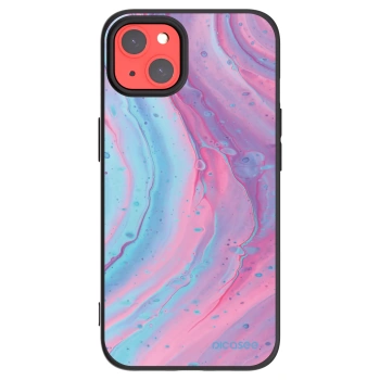 Picasee silikonový černý obal pro Apple iPhone 13 - Pink liquid