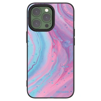 Picasee silikonový černý obal pro Apple iPhone 13 Pro - Pink liquid