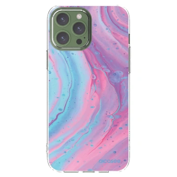Picasee silikonový průhledný obal pro Apple iPhone 13 Pro Max - Pink liquid