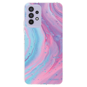 Picasee silikonový průhledný obal pro Samsung Galaxy A32 4G SM-A325F - Pink liquid