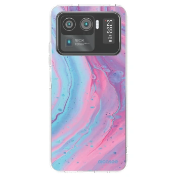 Picasee silikonový průhledný obal pro Xiaomi Mi 11 Ultra - Pink liquid