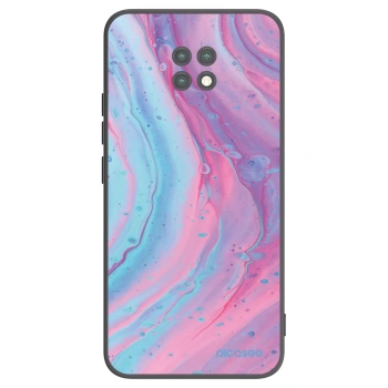 Picasee silikonový černý obal pro Xiaomi Redmi Note 9T - Pink liquid
