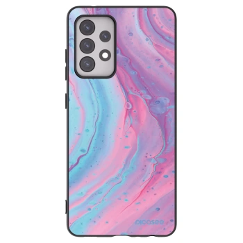 Picasee silikonový černý obal pro Samsung Galaxy A52s 5G A528B - Pink liquid