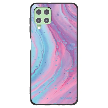 Picasee silikonový černý obal pro Samsung Galaxy A22 A225F 4G - Pink liquid