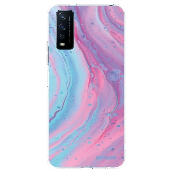 Picasee silikonový průhledný obal pro Vivo Y11s - Pink liquid