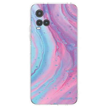 Picasee silikonový průhledný obal pro Vivo Y33s - Pink liquid