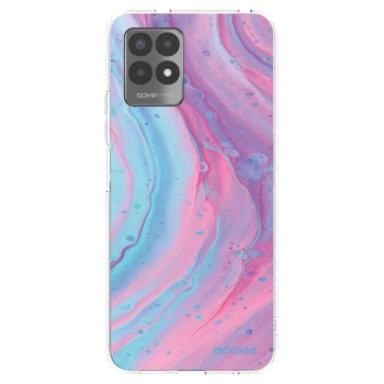 Picasee silikonový průhledný obal pro Realme 8i - Pink liquid