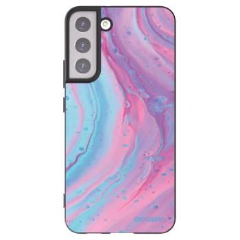Picasee silikonový černý obal pro Samsung Galaxy S22+ 5G - Pink liquid
