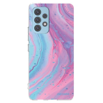 Picasee silikonový průhledný obal pro Samsung Galaxy A53 5G A536 - Pink liquid