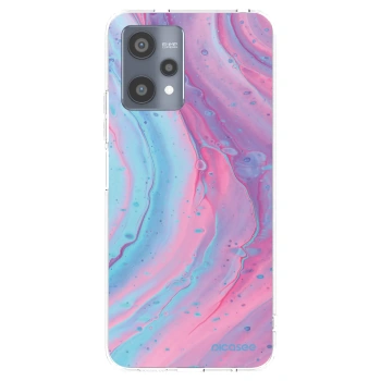 Picasee silikonový průhledný obal pro Realme 9 Pro 5G - Pink liquid