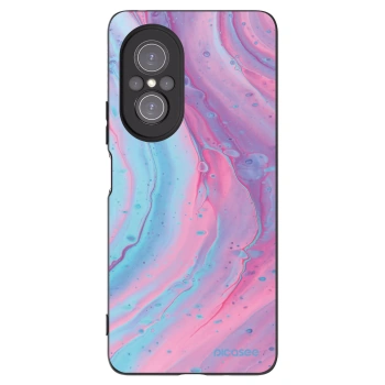 Picasee silikonový černý obal pro Huawei Nova 9 SE - Pink liquid