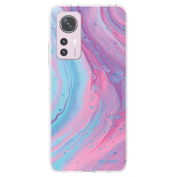 Picasee silikonový průhledný obal pro Xiaomi 12 - Pink liquid