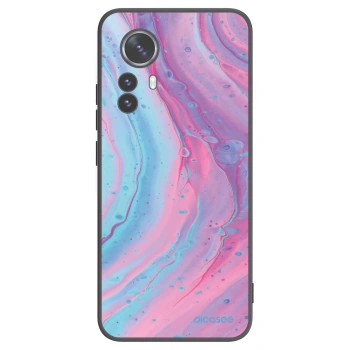 Picasee silikonový černý obal pro Xiaomi 12 Pro - Pink liquid