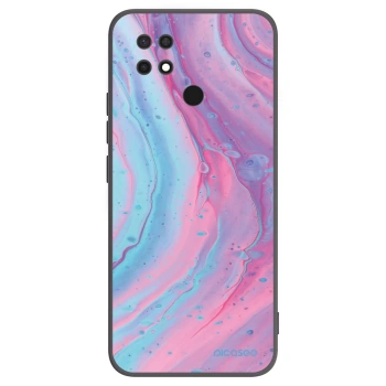 Picasee silikonový černý obal pro Xiaomi Redmi 10C - Pink liquid