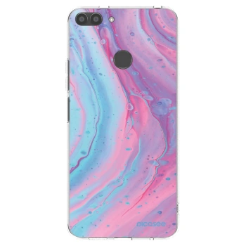 Picasee silikonový průhledný obal pro Huawei P Smart - Pink liquid