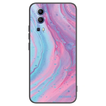 Picasee silikonový černý obal pro Vivo Y52 5G - Pink liquid