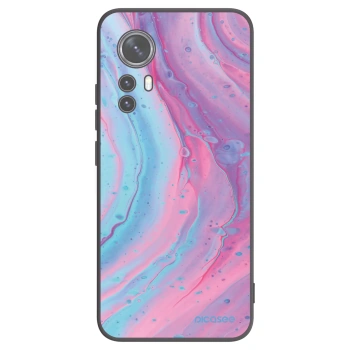 Picasee silikonový černý obal pro Xiaomi 12X - Pink liquid