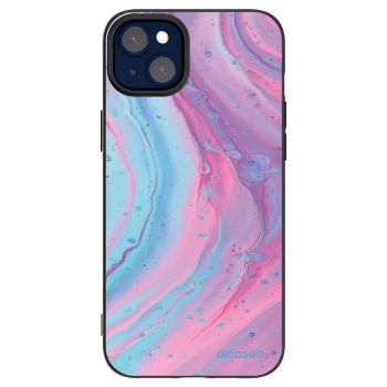 Picasee silikonový černý obal pro Apple iPhone 14 Plus - Pink liquid