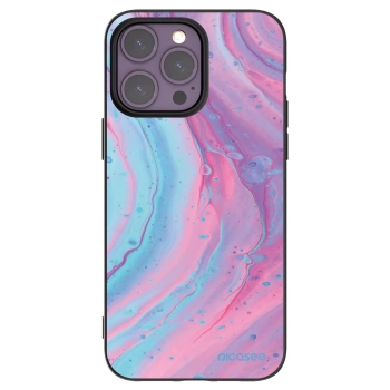Picasee silikonový černý obal pro Apple iPhone 14 Pro Max - Pink liquid