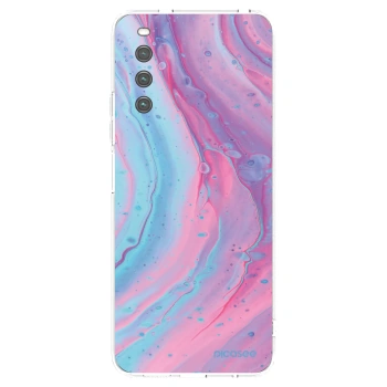 Picasee silikonový průhledný obal pro Sony Xperia 10 IV 5G - Pink liquid