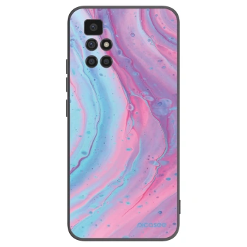 Picasee silikonový černý obal pro Xiaomi Redmi 10 (2022) - Pink liquid